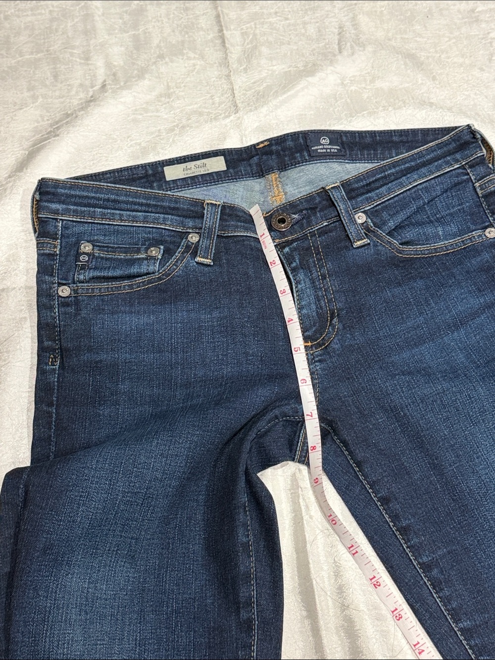 AG Adriano Goldschmied The Stilt Cigarette Leg Jeans Women’s 26R Dark Wash - Picture 7 of 10